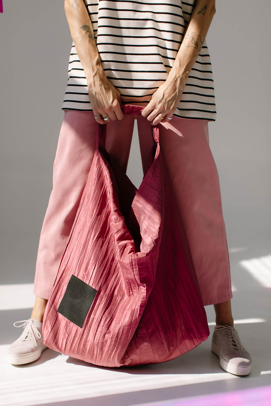 BAG /metallic pink taffeta/