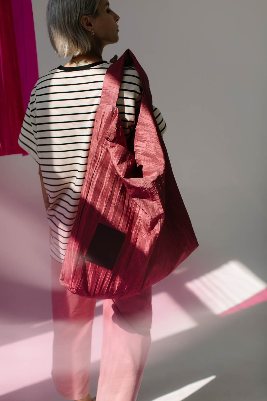 BOUYA /beige striped cotton/