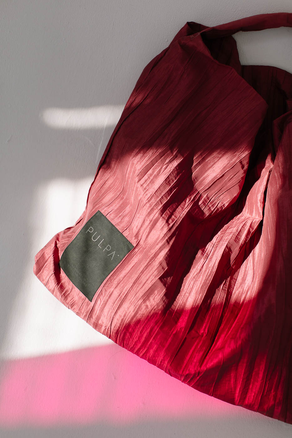 BAG /metallic pink taffeta/