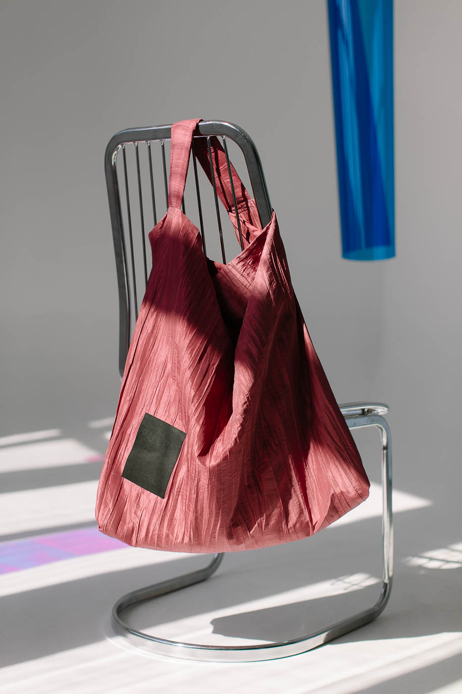BAG /metallic pink taffeta/