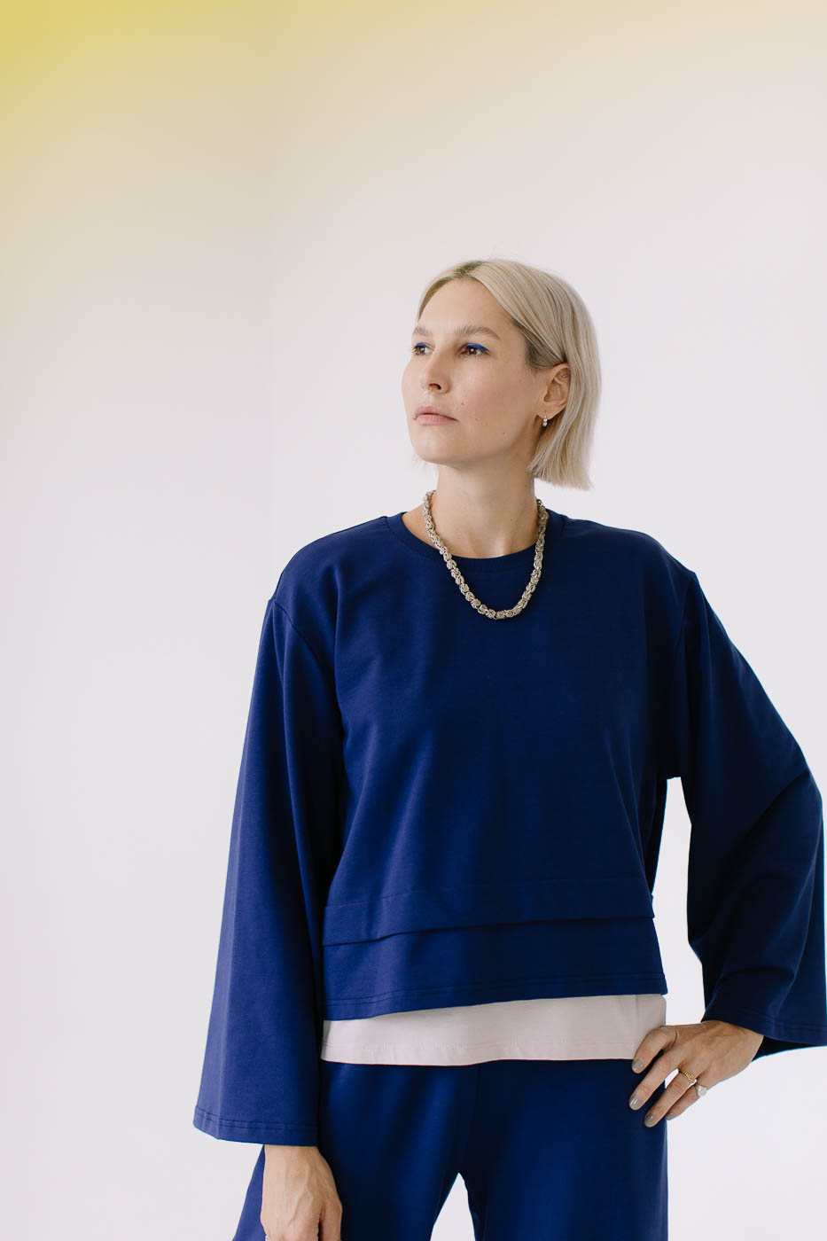 FUKU /navy blue cotton/