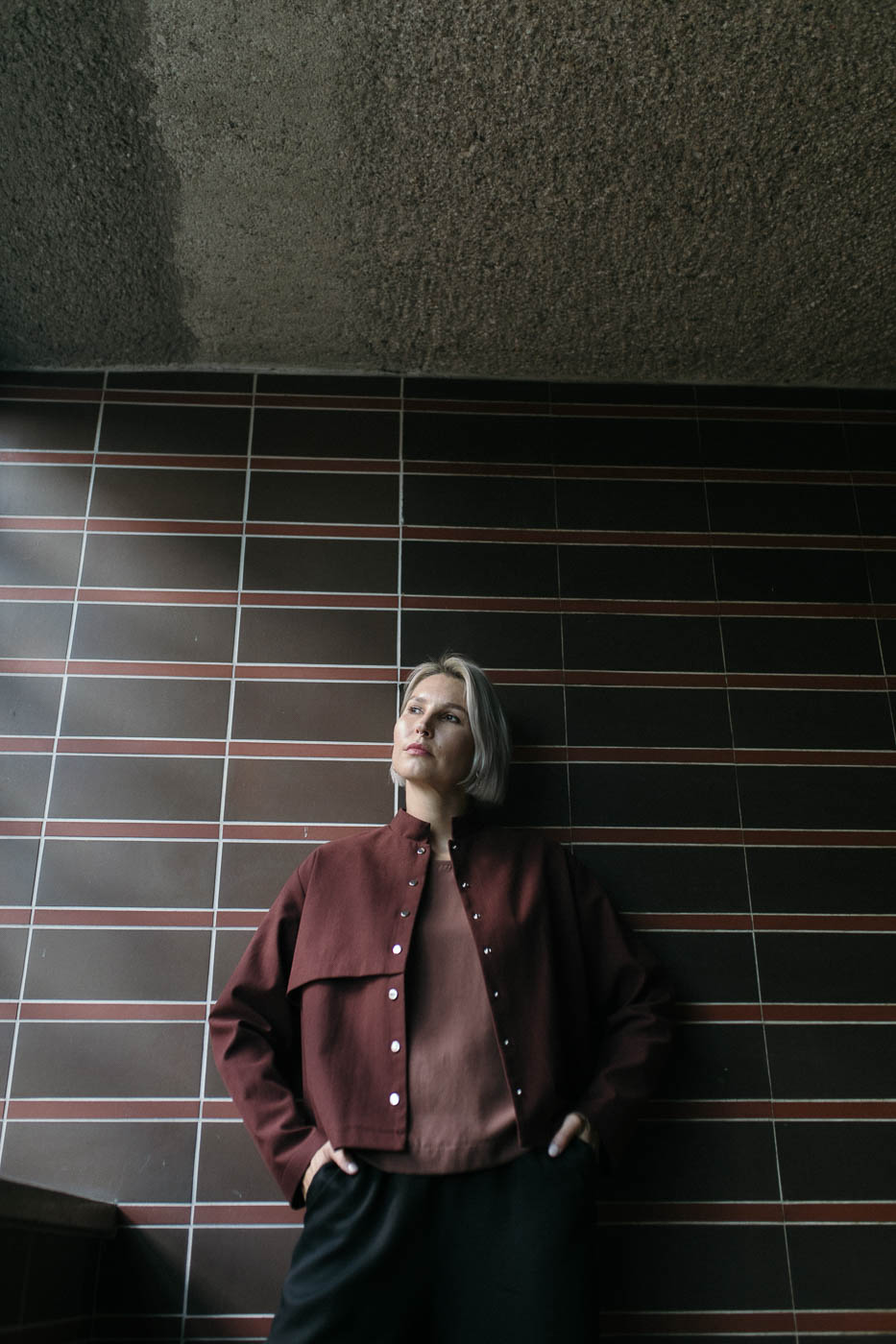 KANKEI /burgundy lyocell+cotton/