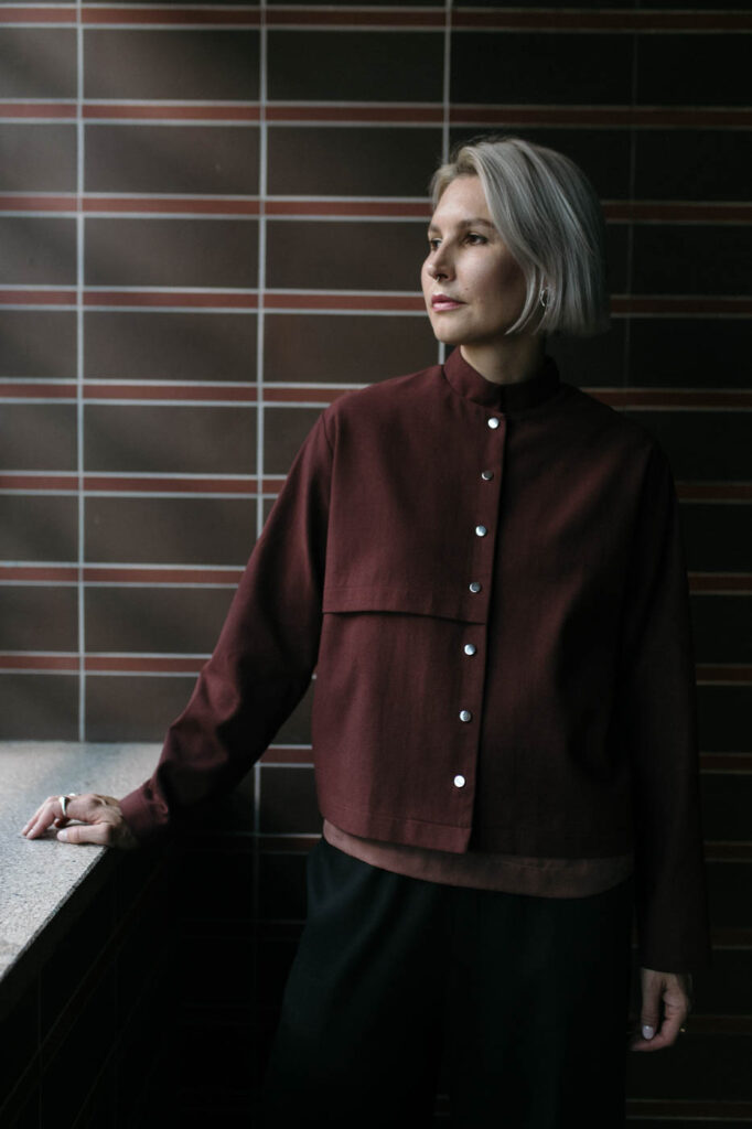 KANKEI /burgundy lyocell+cotton/