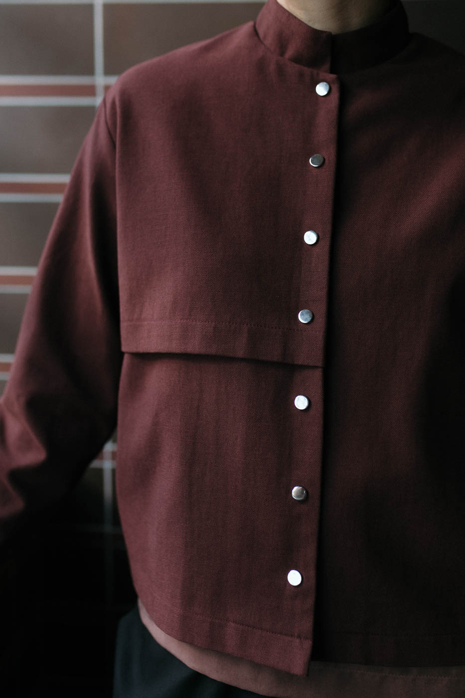 KANKEI /burgundy lyocell+cotton/