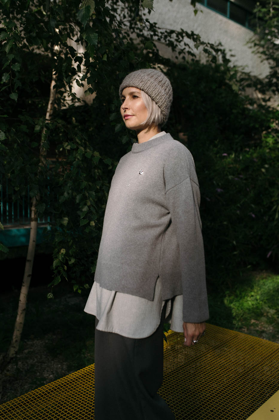 REINE /gray merino+cashmere/