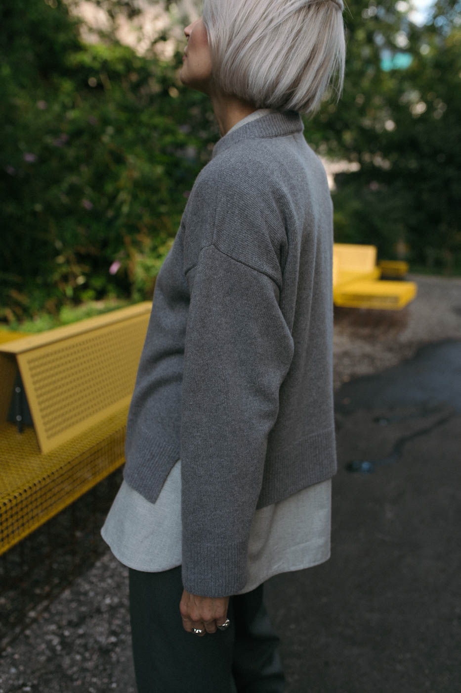 REINE /gray merino+cashmere/