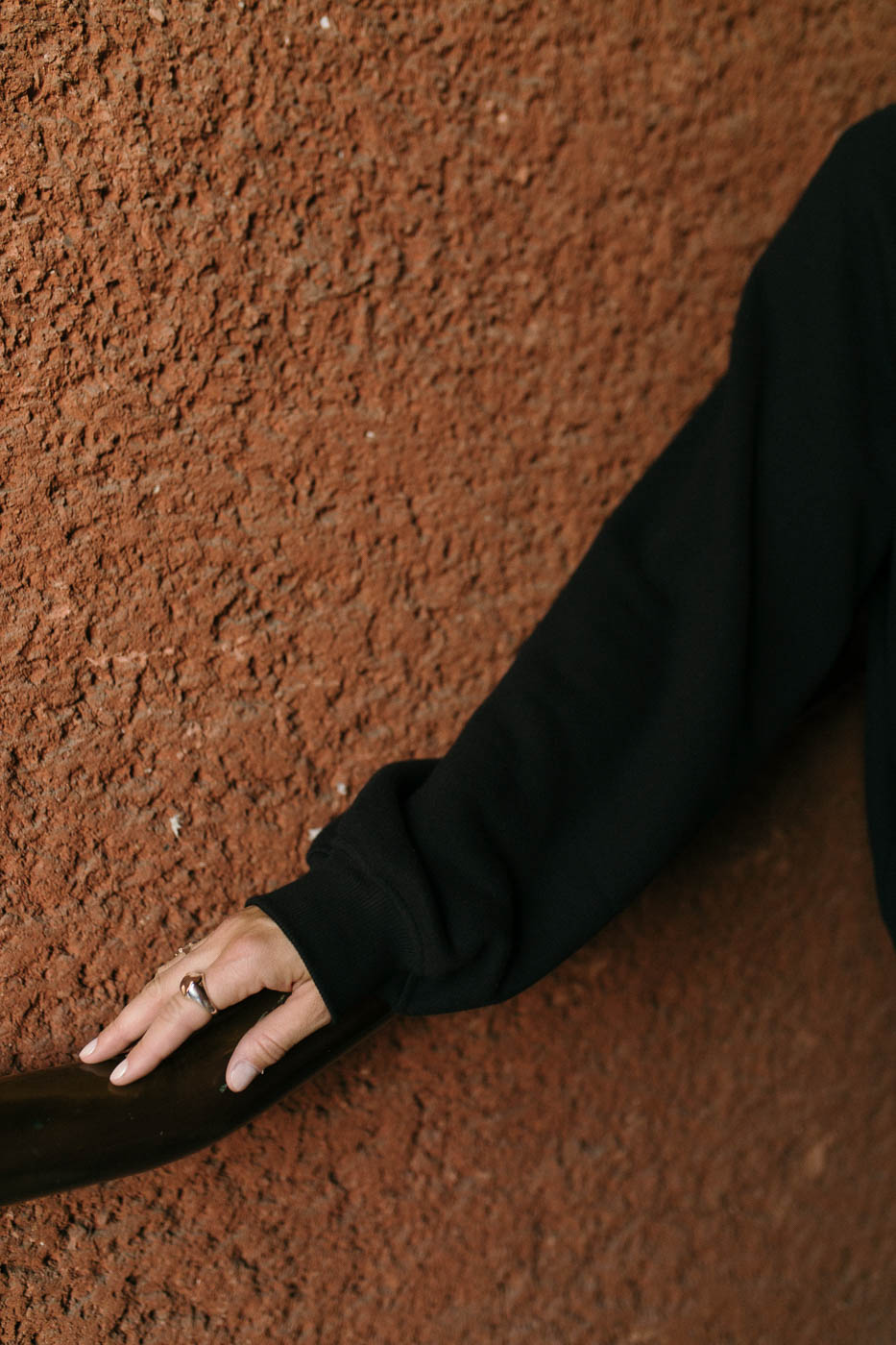 VASES /red on black cotton/