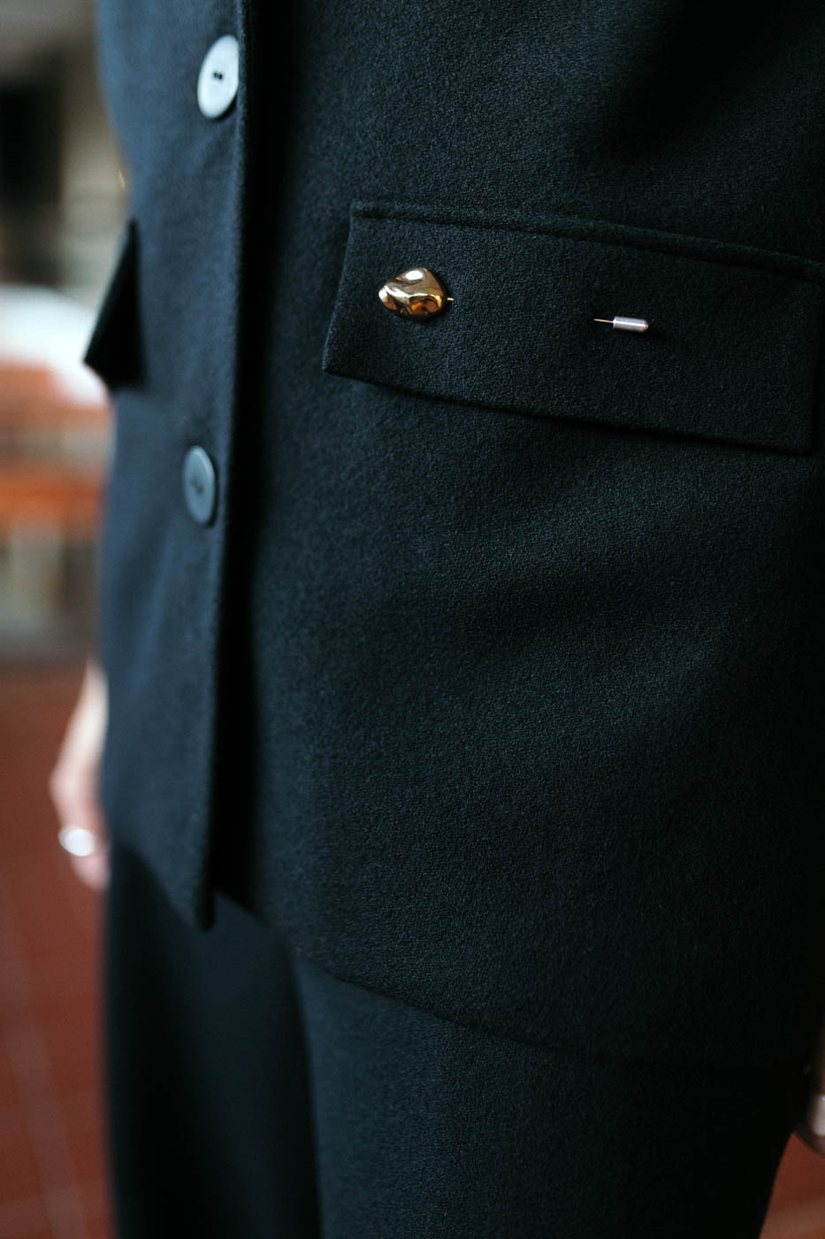 AMY /black boucle wool/