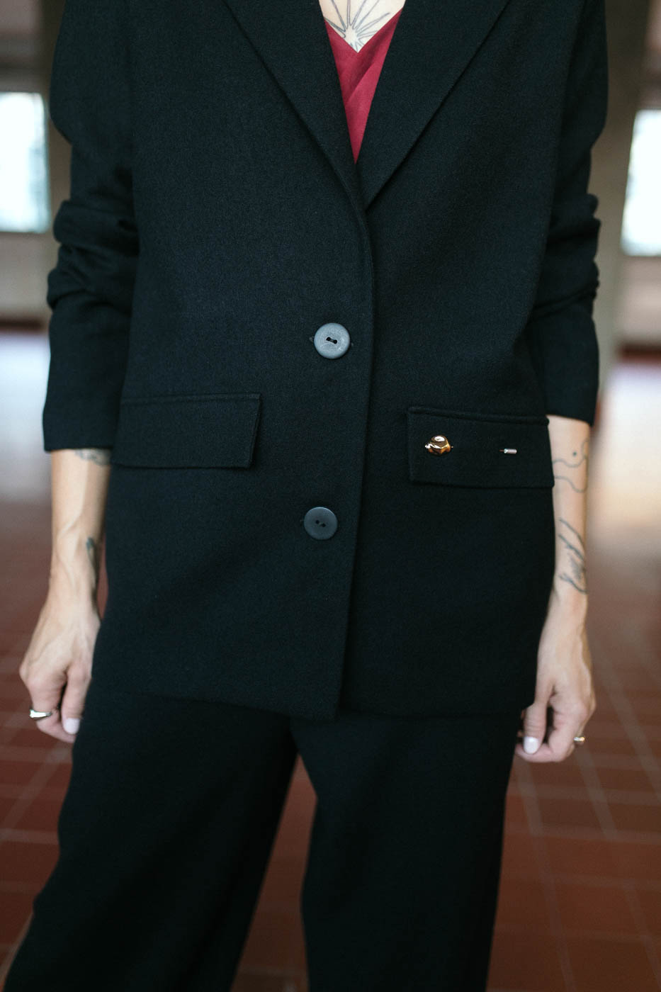 AMY /black boucle wool/