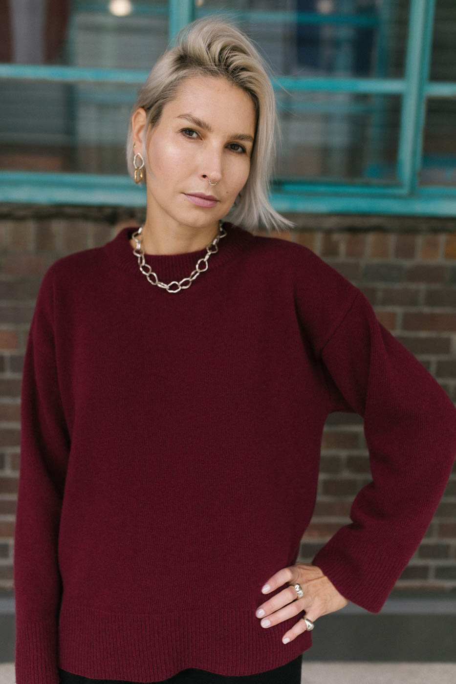 REINE /beetroot merino+cashmere/