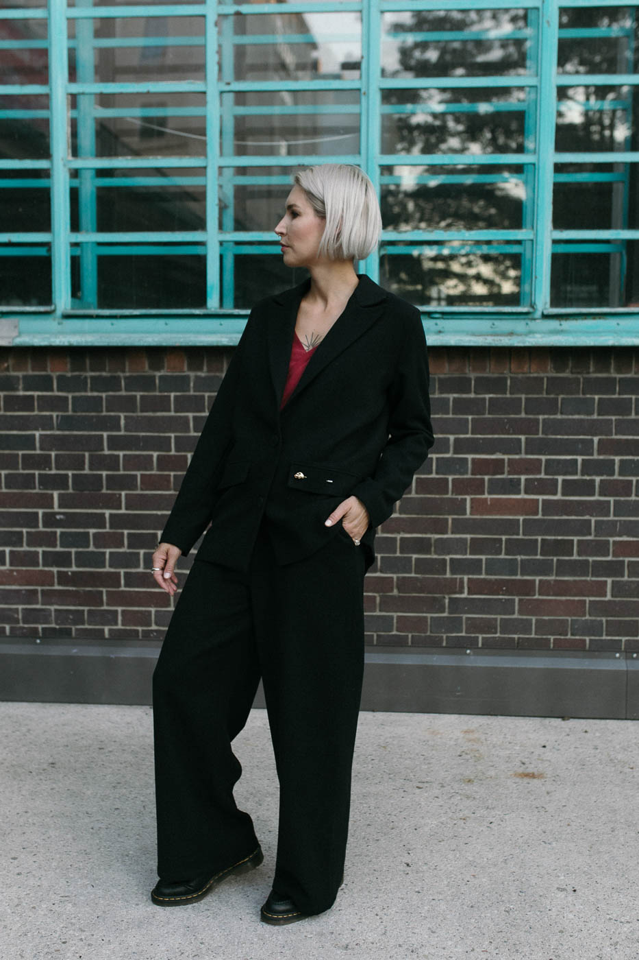 AMY /black boucle wool/