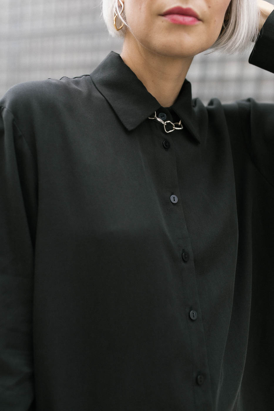 MITTE /charcoal lyocell/