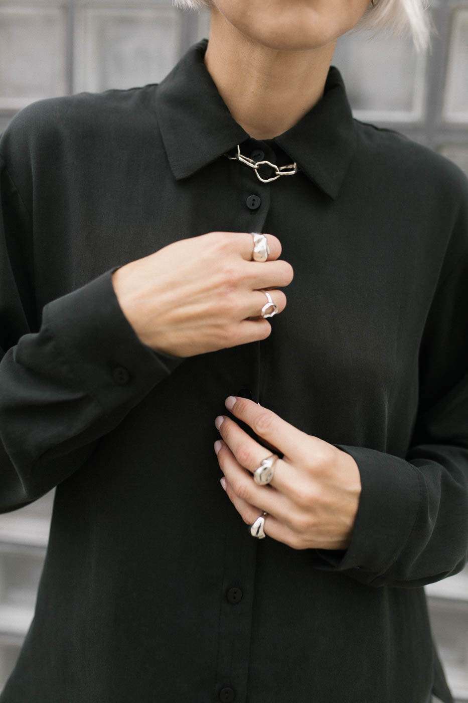 MITTE /charcoal lyocell/