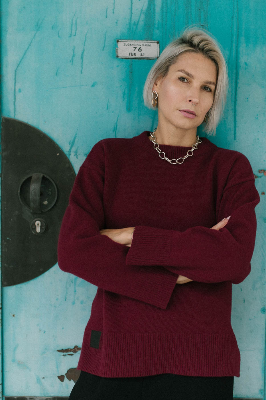 REINE /beetroot merino+cashmere/