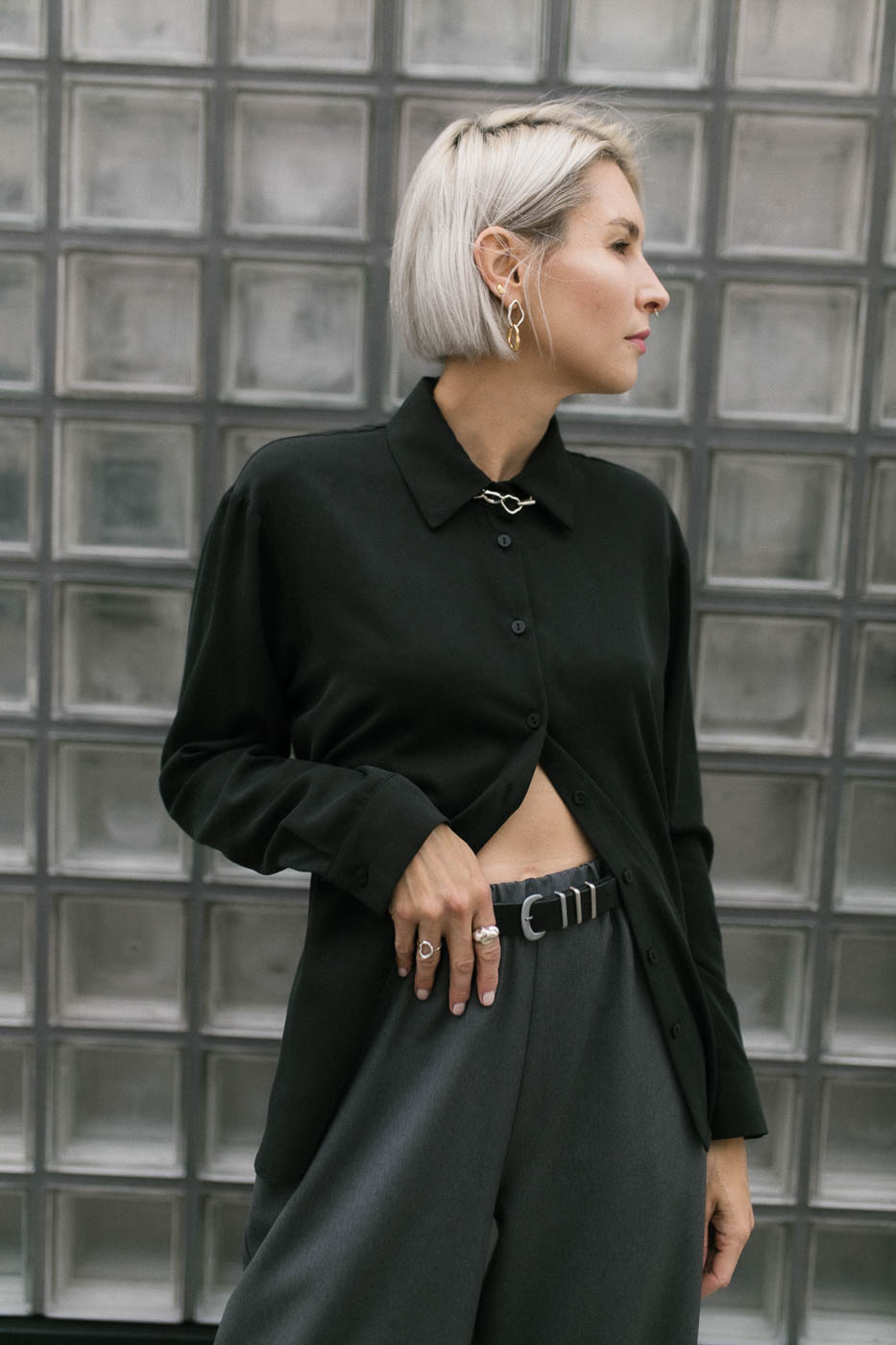 MITTE /charcoal lyocell/