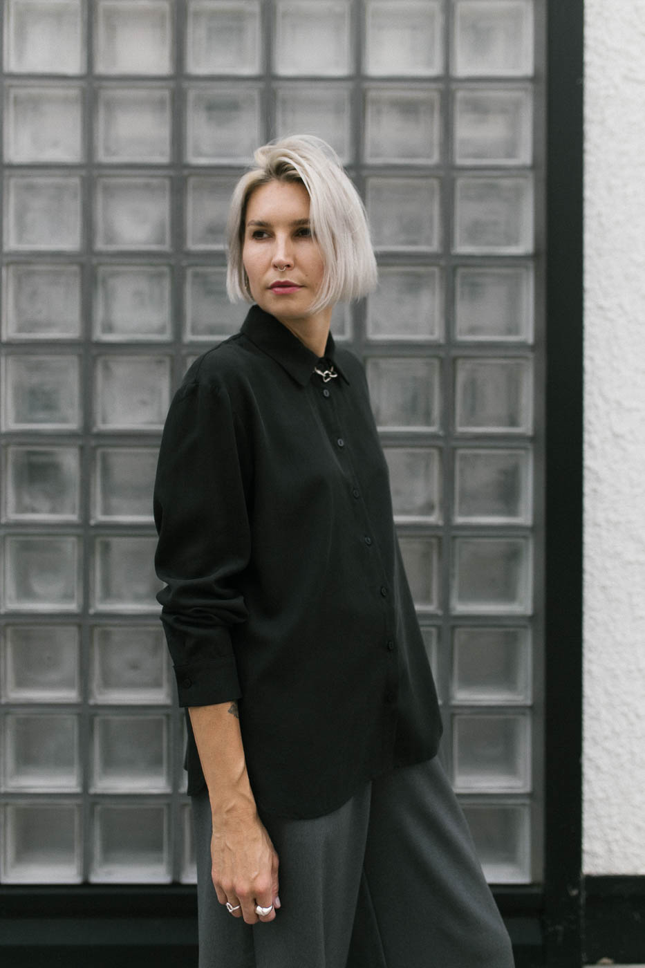 MITTE /charcoal lyocell/