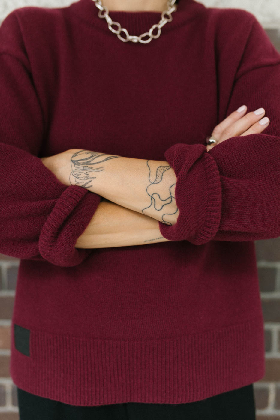 REINE /beetroot merino+cashmere/