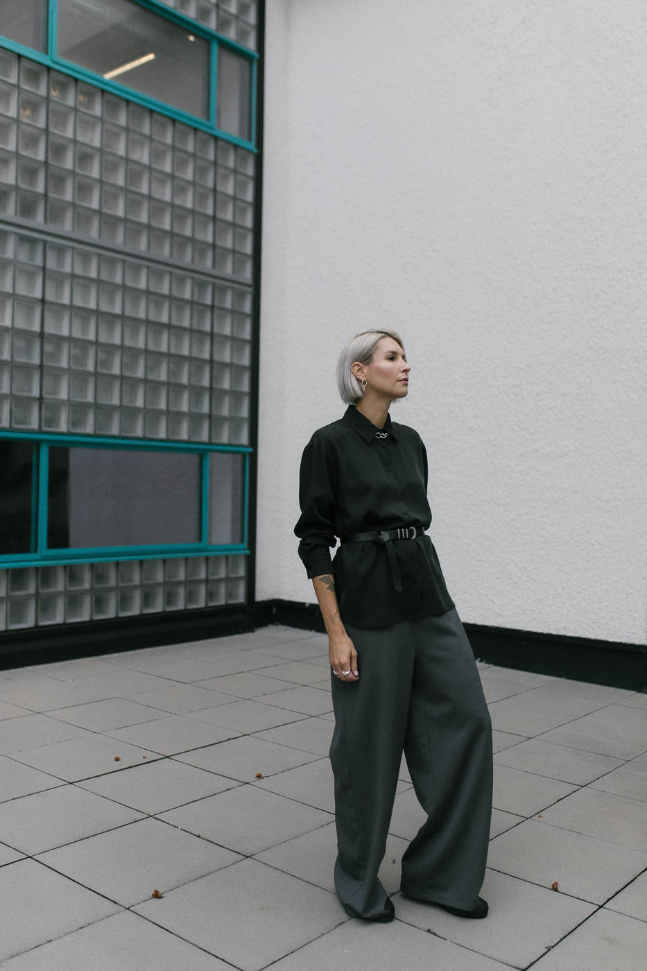 MITTE /charcoal lyocell/