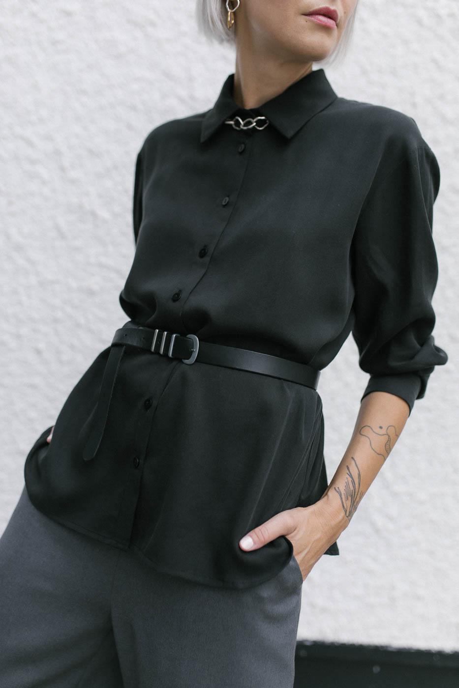 BELT /black leather/