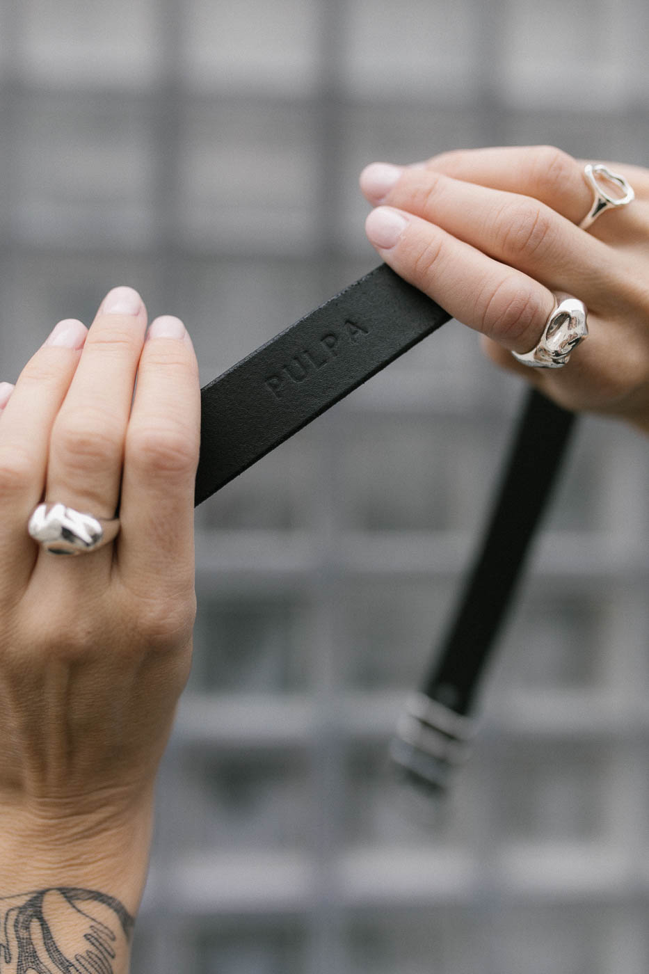 BELT /black leather/