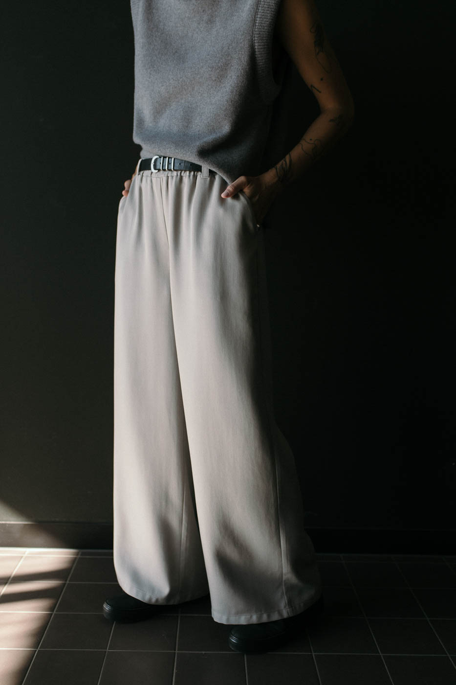 BELT /black leather/