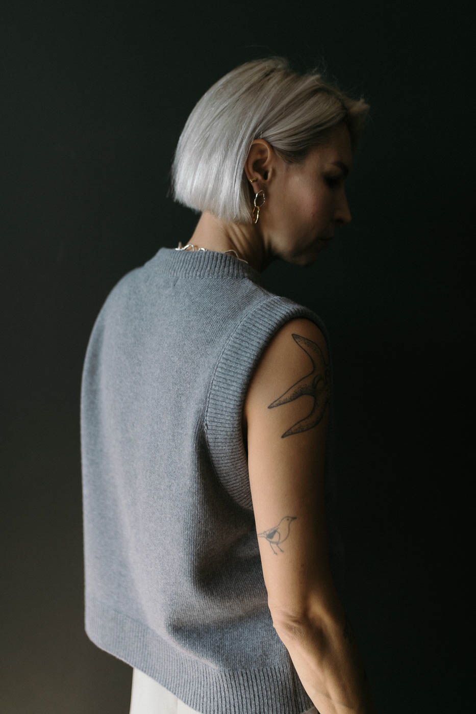 STØ /gray merino+cashmere/
