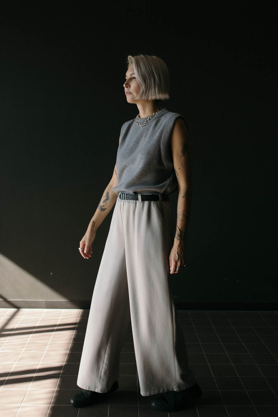 STØ /gray merino+cashmere/