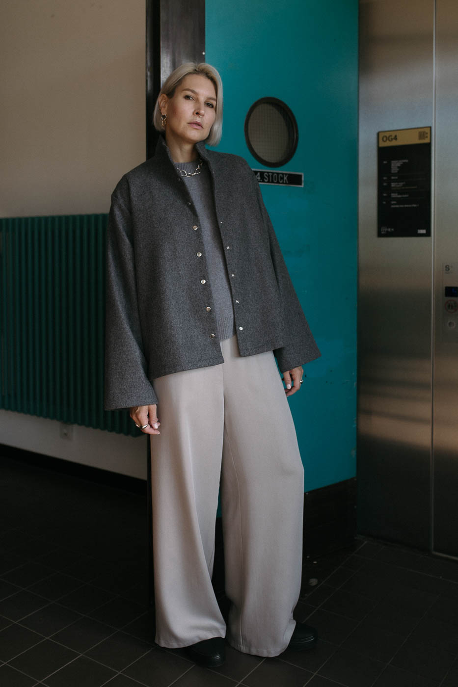SAKAI /graphite wool/