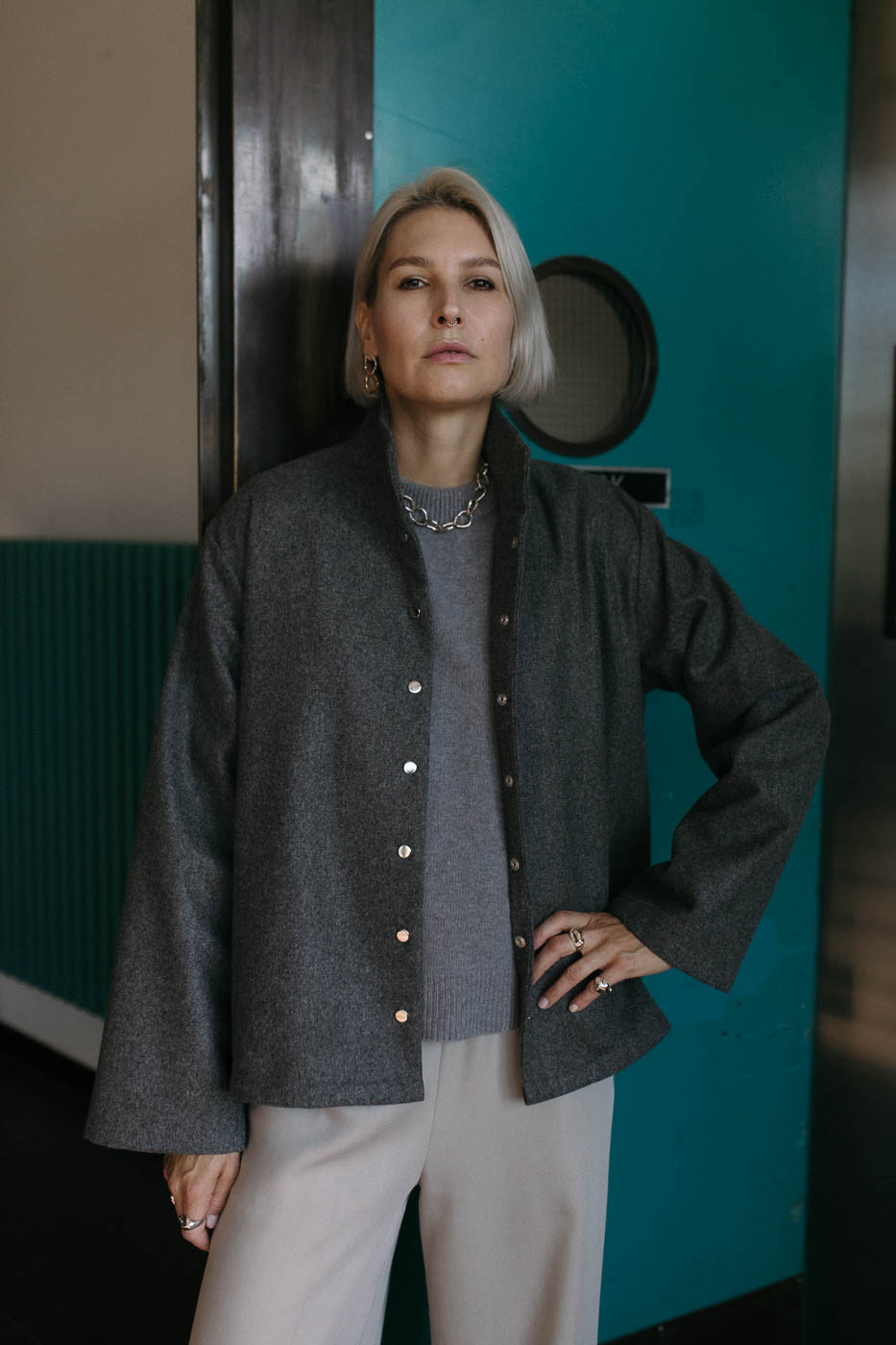 SAKAI /graphite wool/