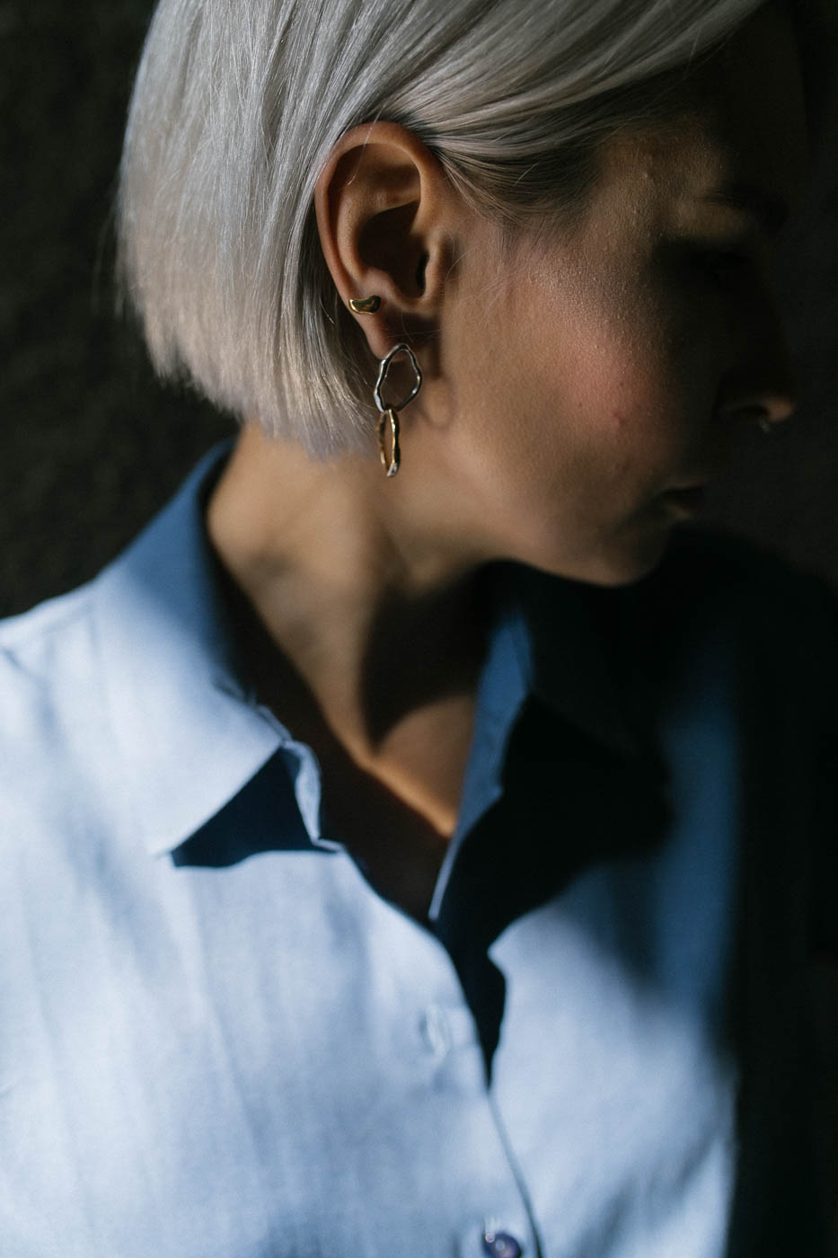 PEARL mixed double earrings