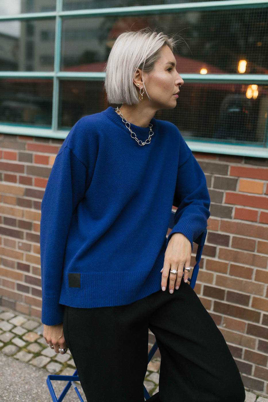 REINE /cobalt merino+cashmere/