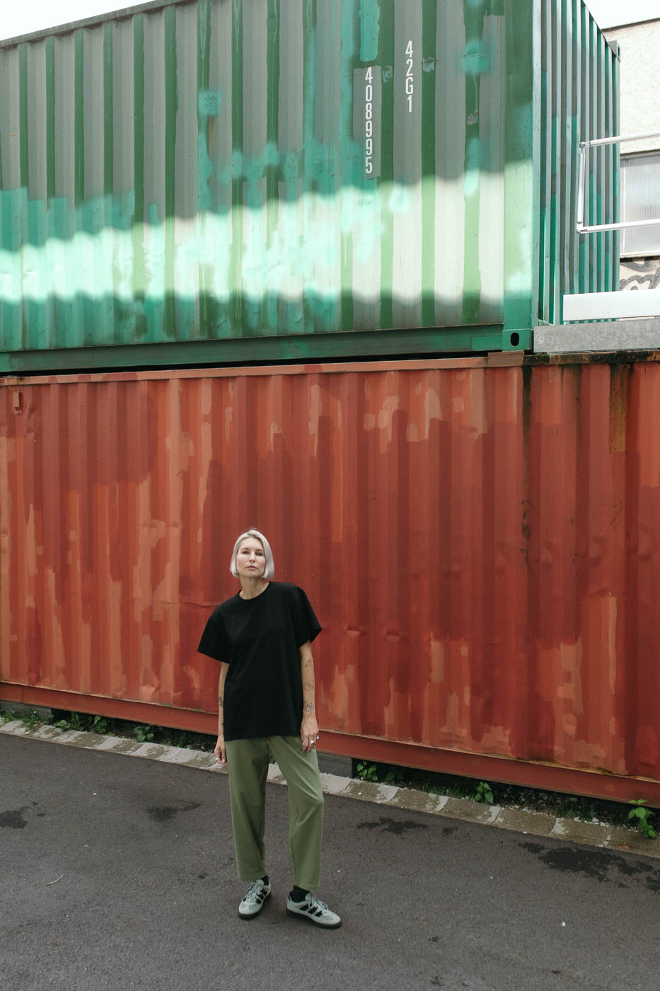 STAY HOME /olive cotton/