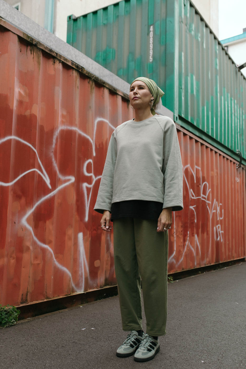 STAY HOME /olive cotton/