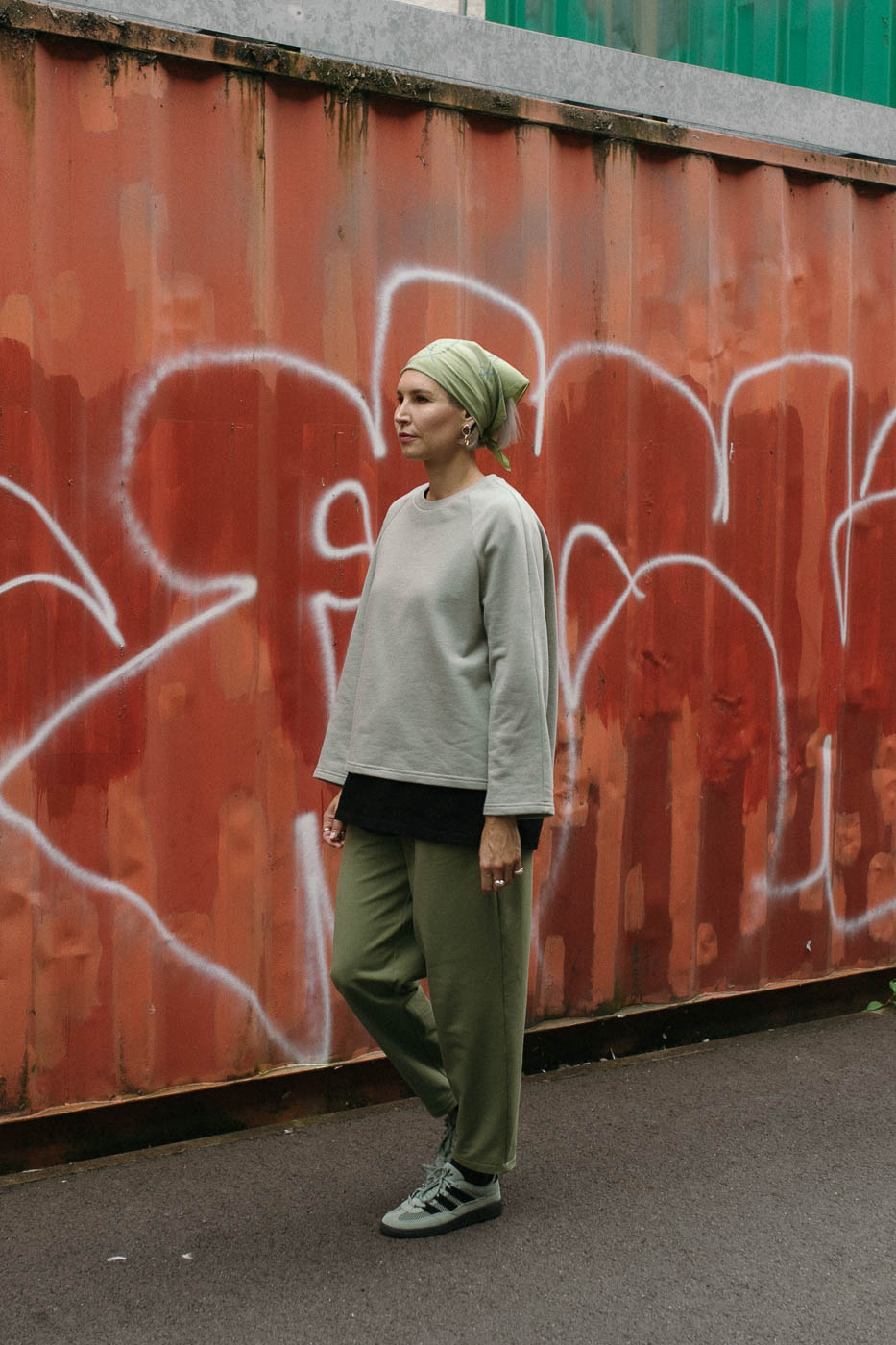 STAY HOME /olive cotton/