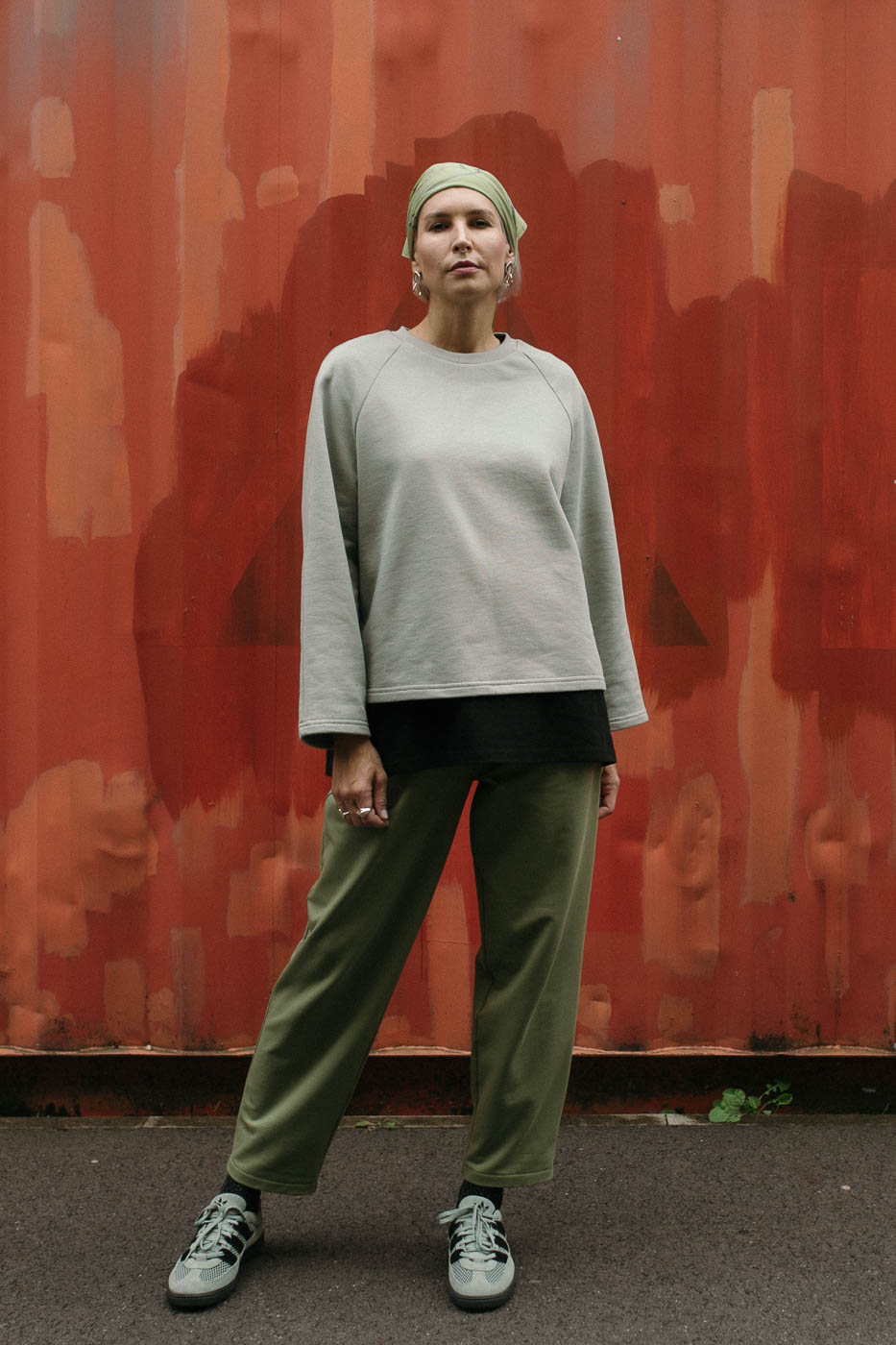 STAY HOME /olive cotton/