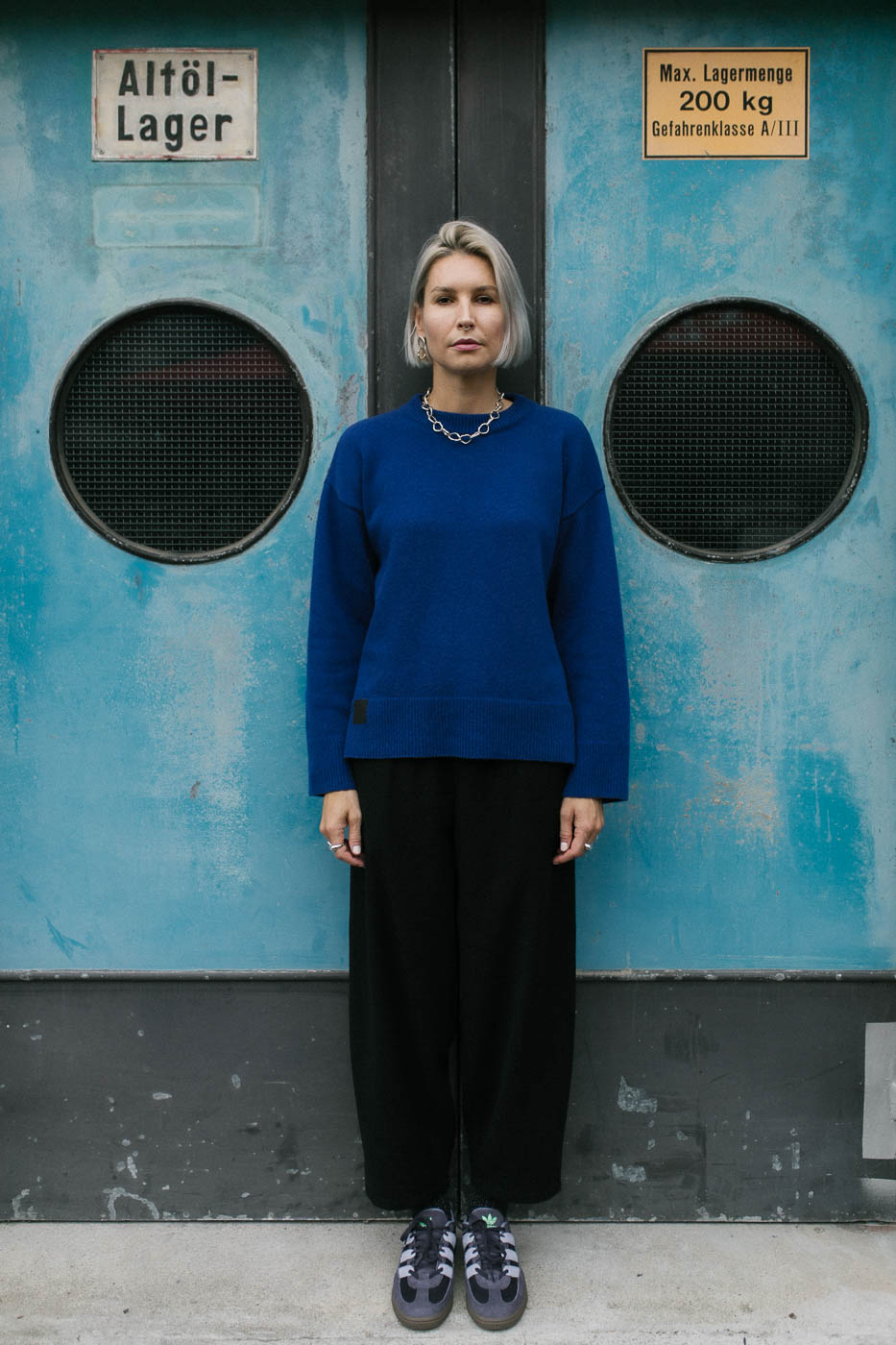 REINE /cobalt merino+cashmere/
