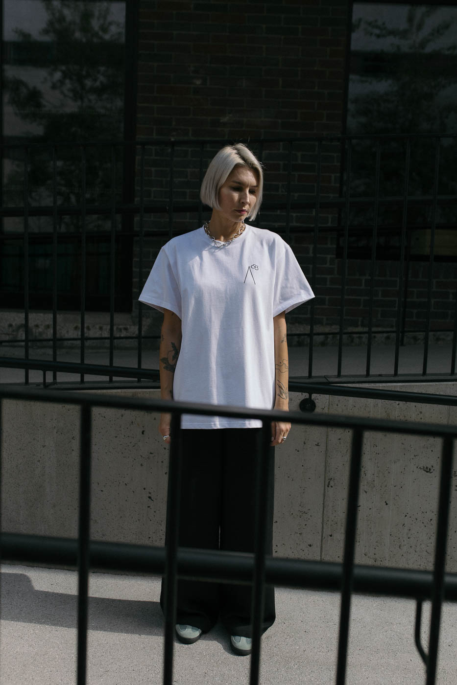 VASES /black on white cotton/