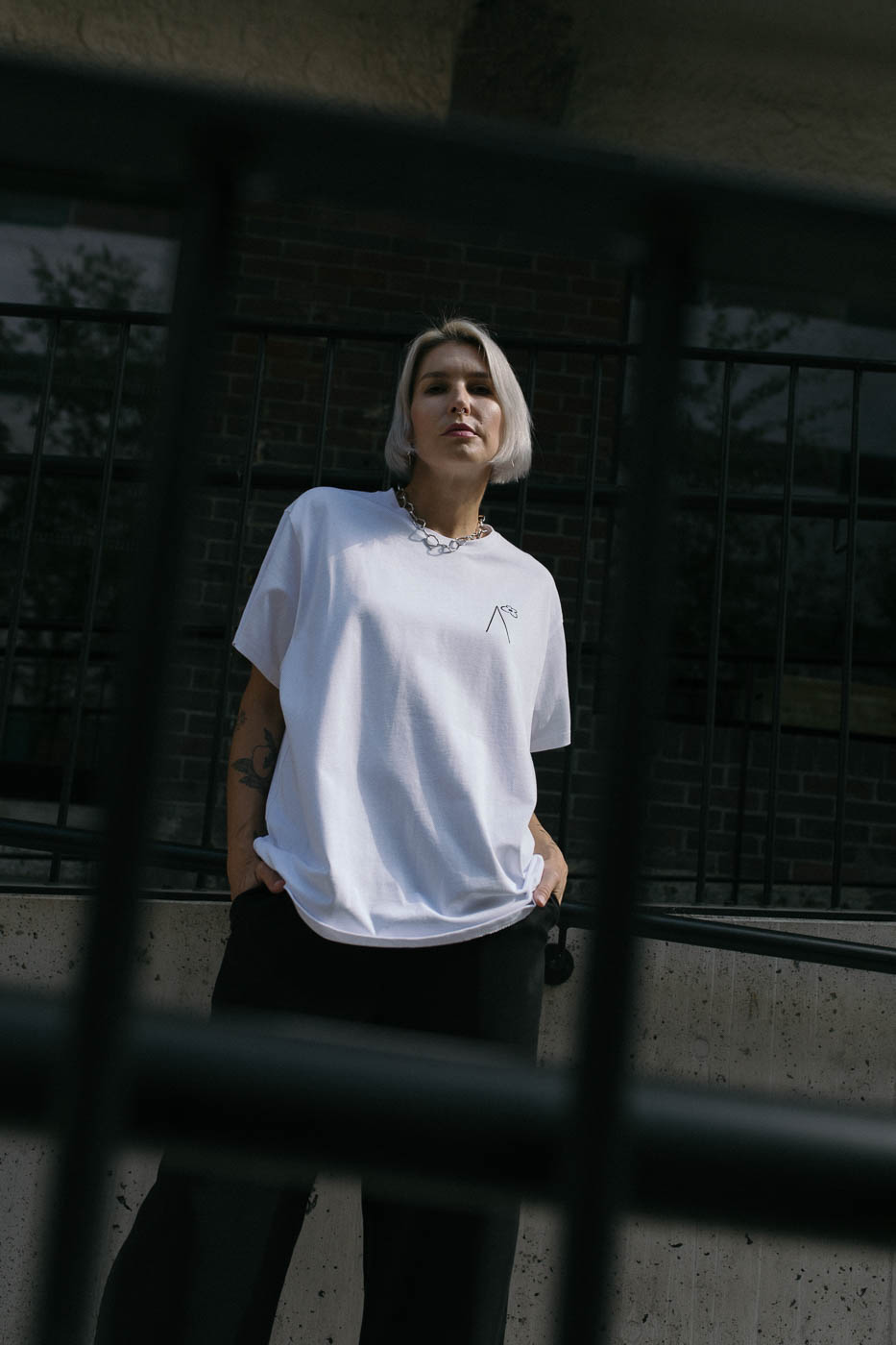 VASES /black on white cotton/