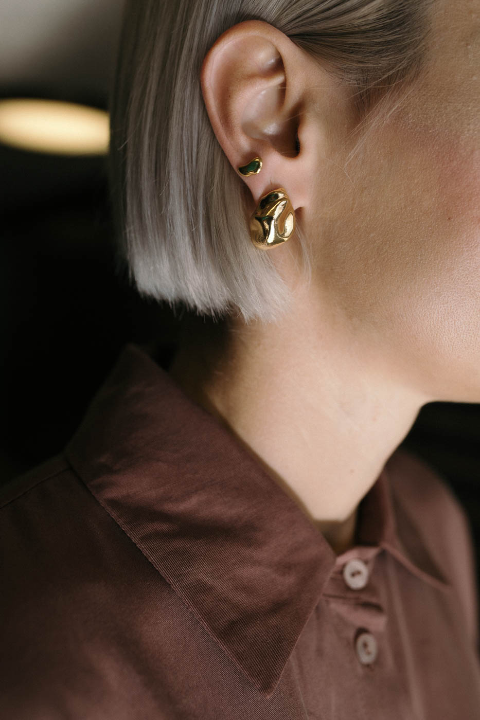 PEARL golden full earrings