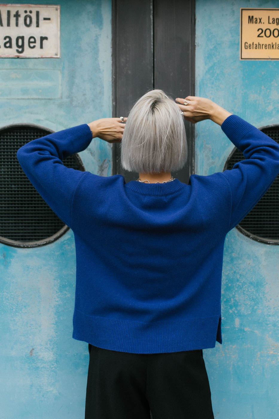 REINE /cobalt merino+cashmere/