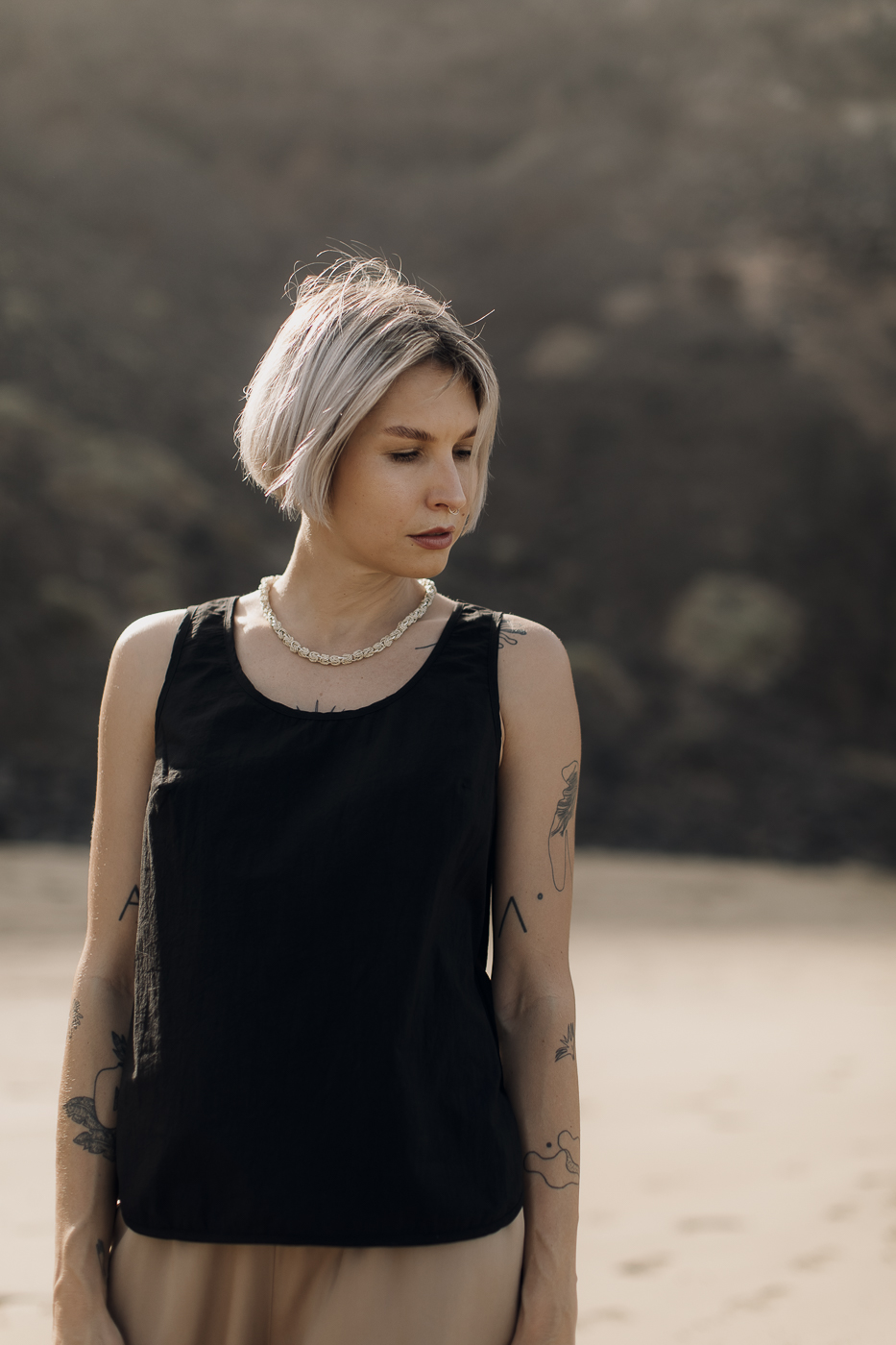 SAMI /black cotton poplin/