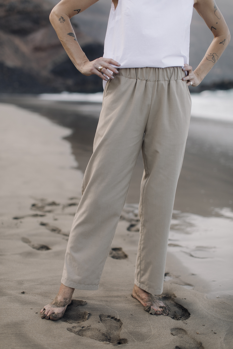 BOOI /beige cotton+lyocell/