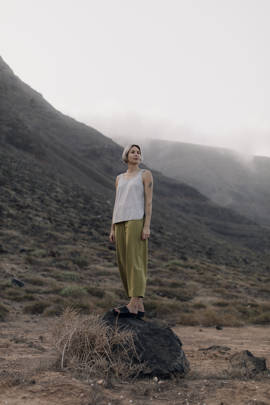 OSAKA /dark lime cotton poplin/