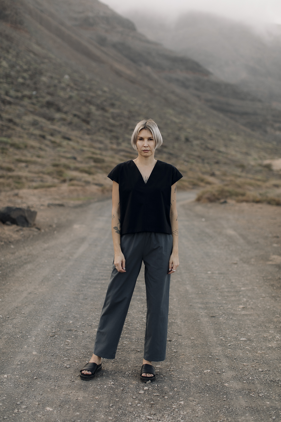 BOOI /stone gray cotton+lyocell/