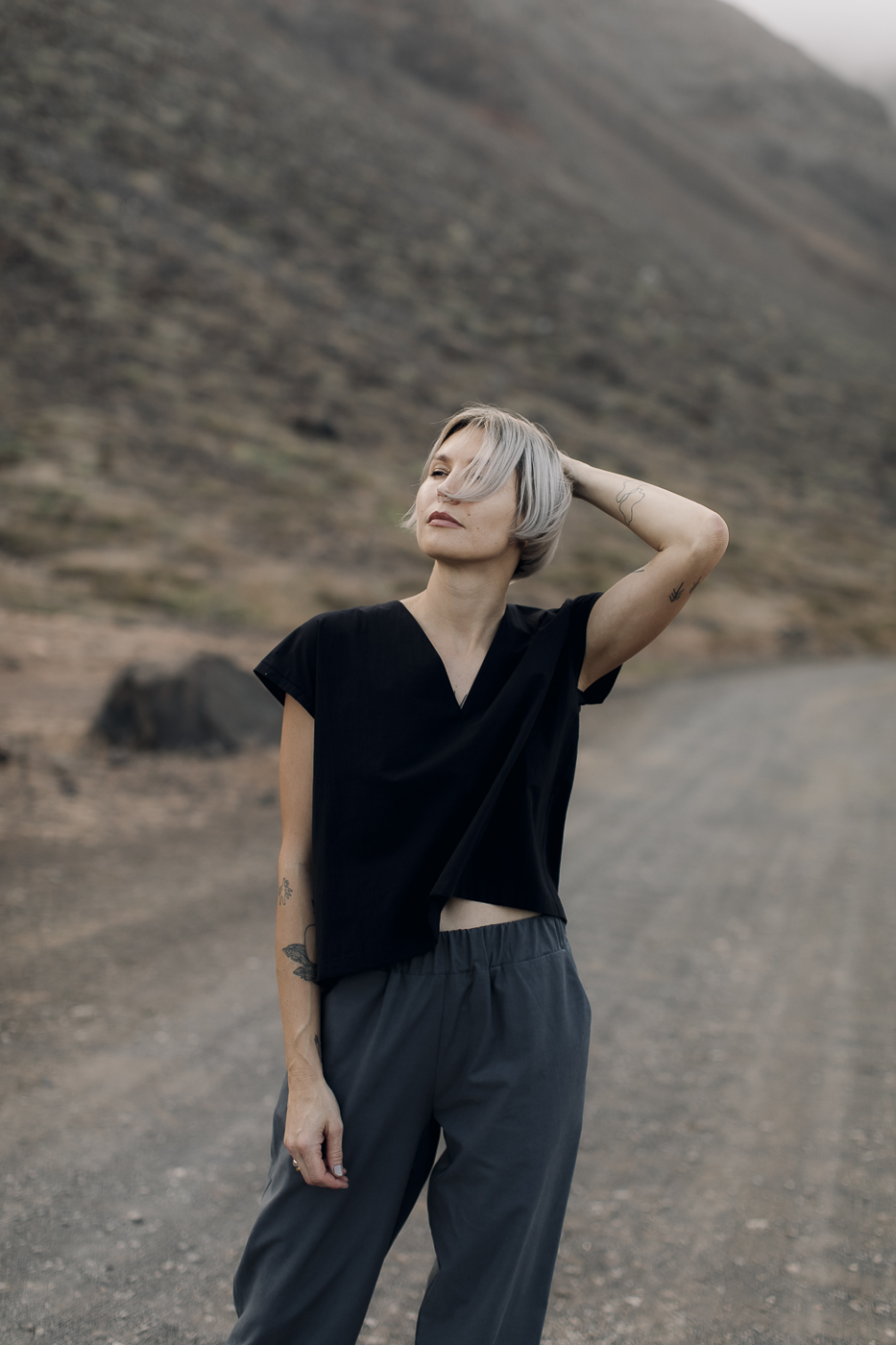 BOOI /stone gray cotton+lyocell/