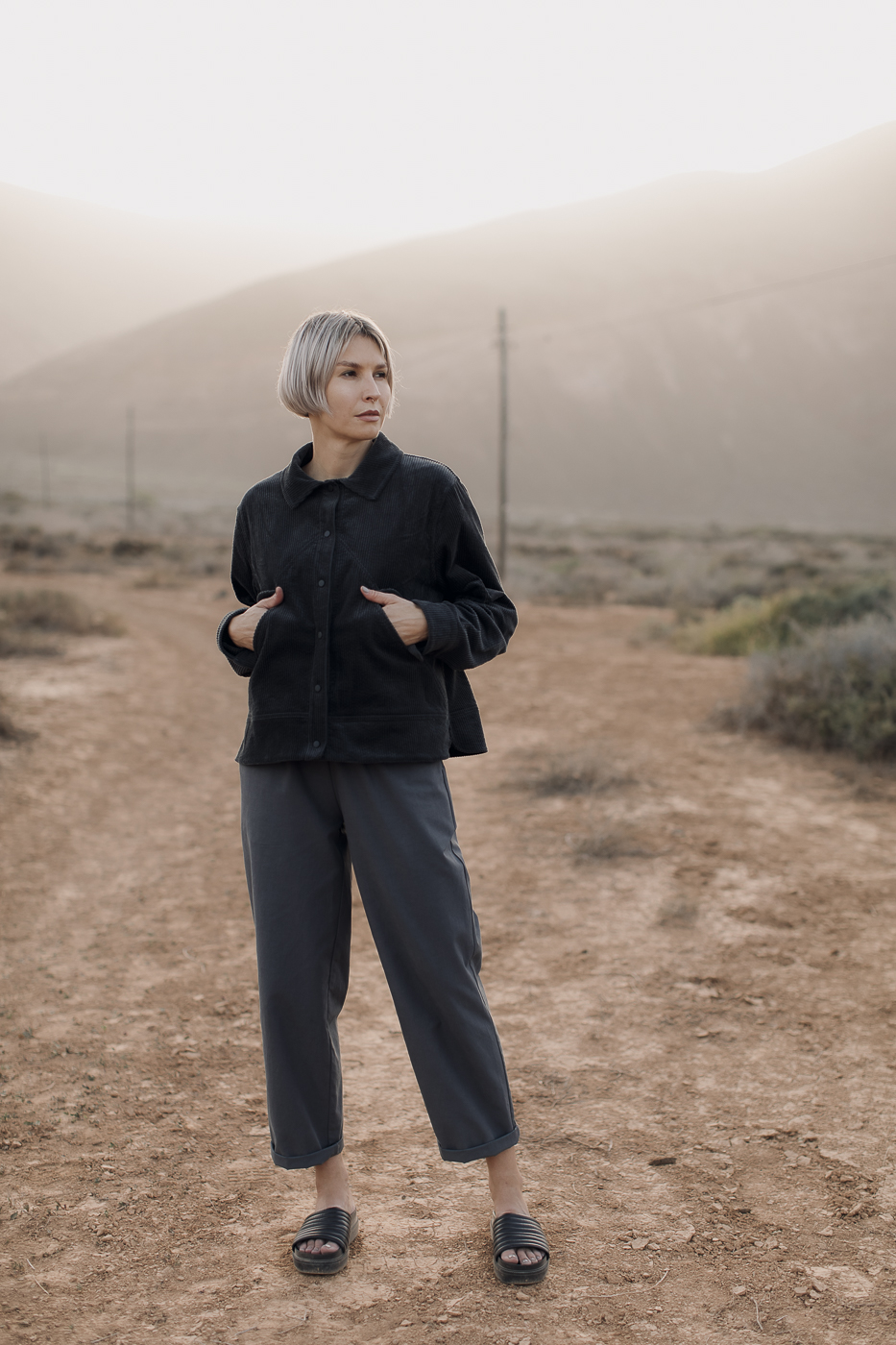 BOOI /stone gray cotton+lyocell/