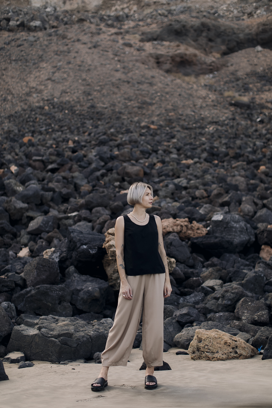 PLAY /coffee beige tencel/