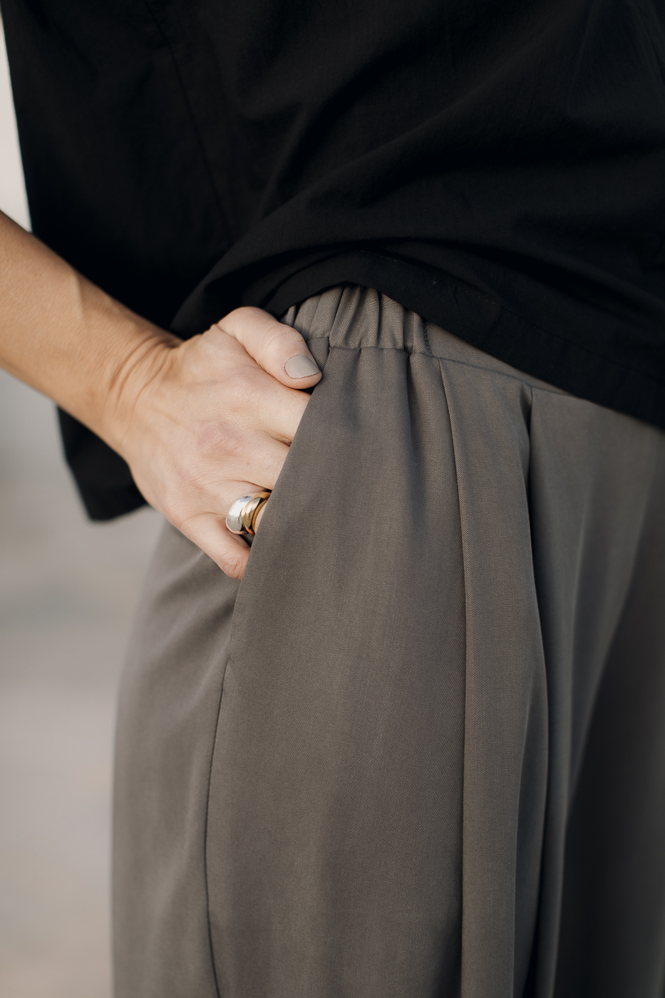 HI /stone gray tencel/