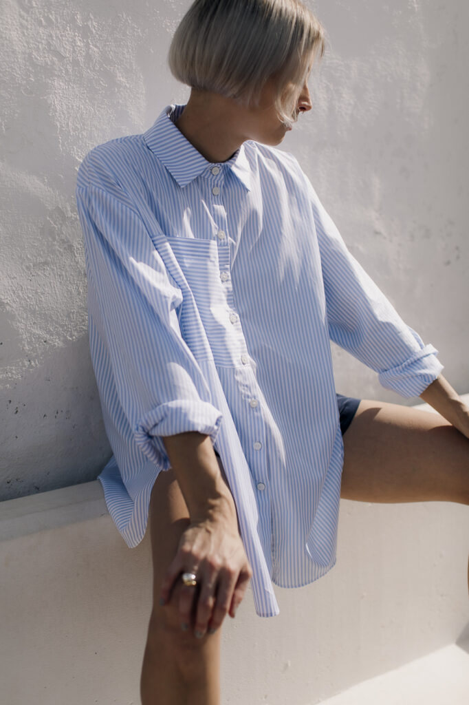 FLORIDA /blue striped cotton/