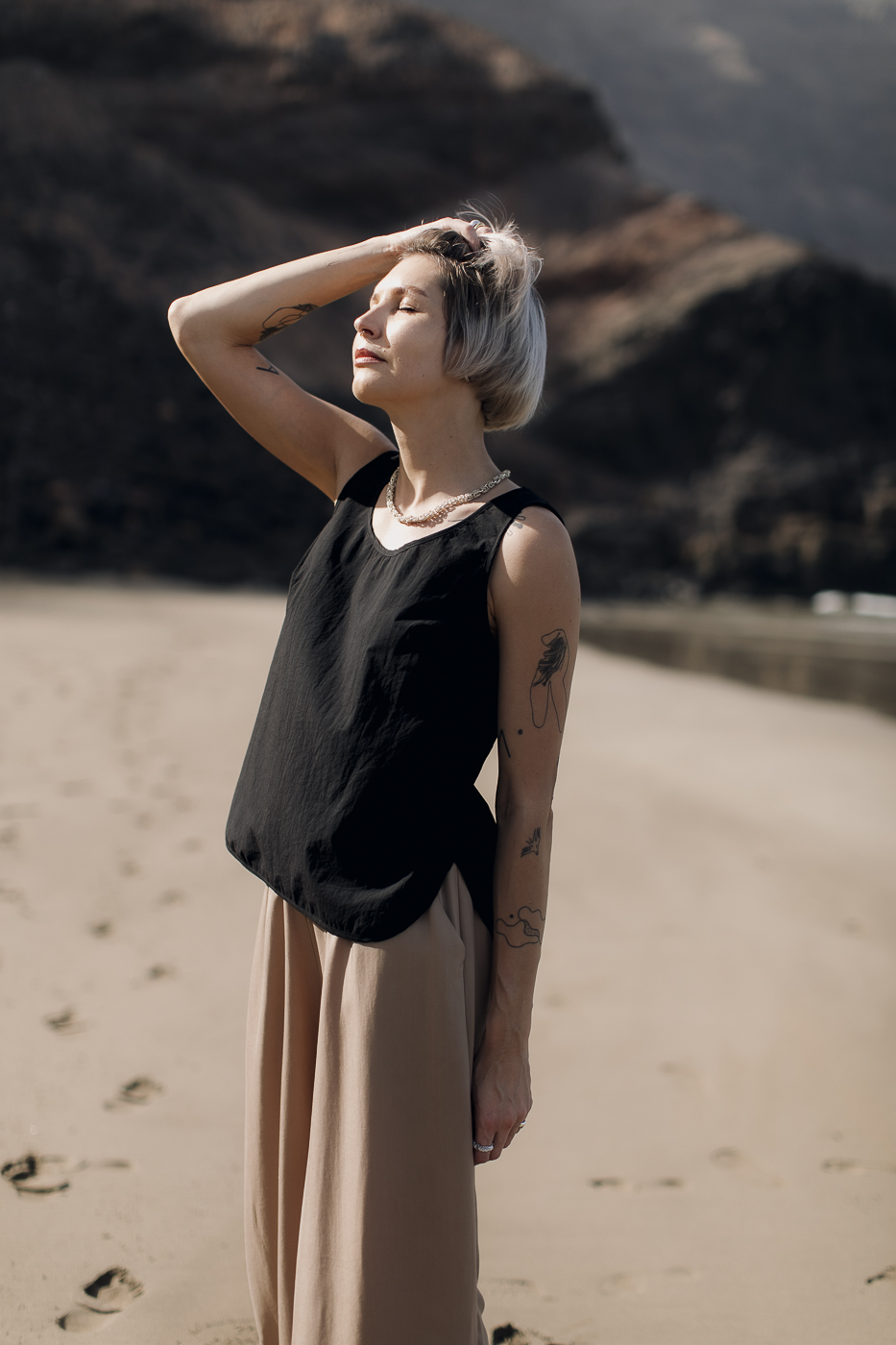 SAMI /black cotton poplin/